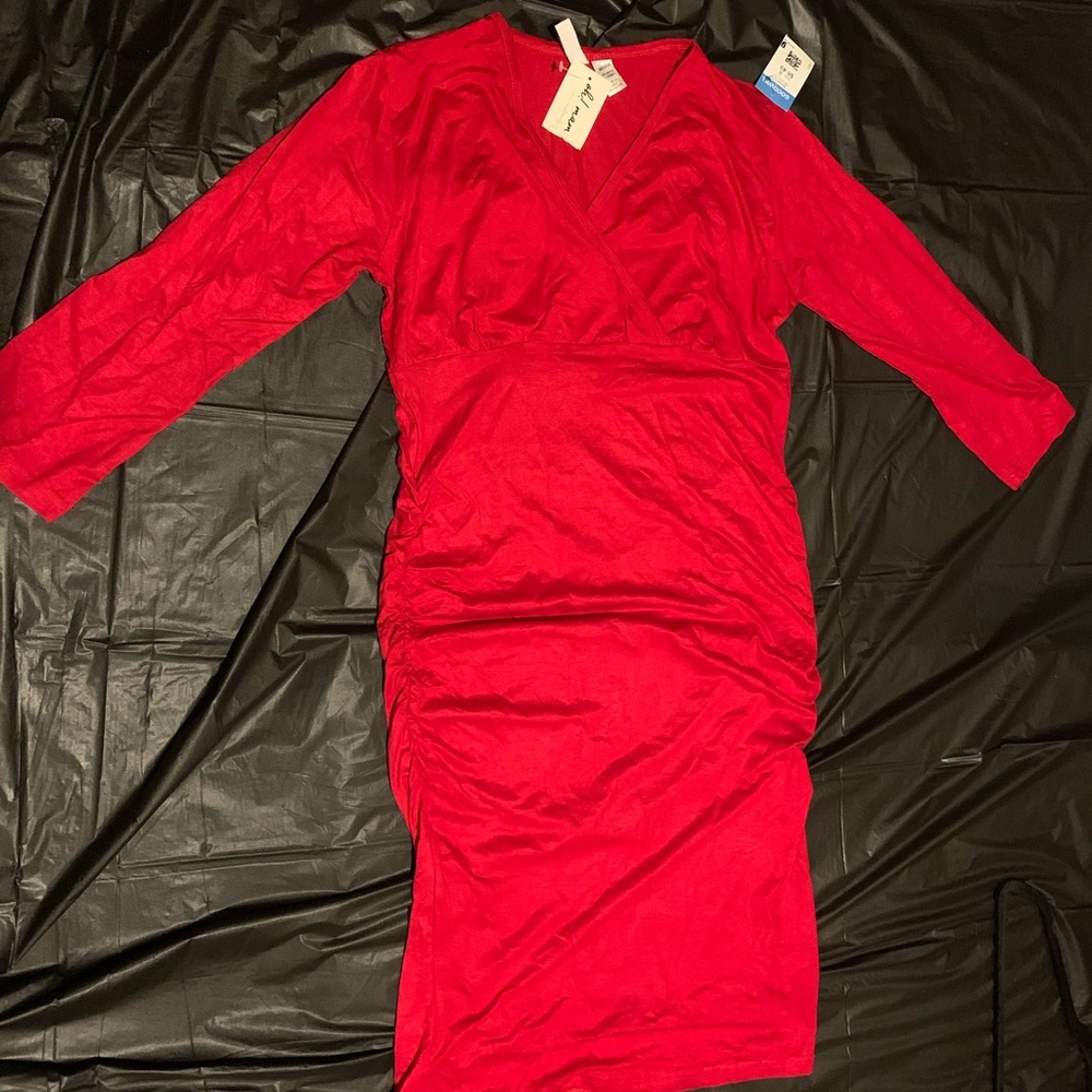Red Oh momma fitted dress